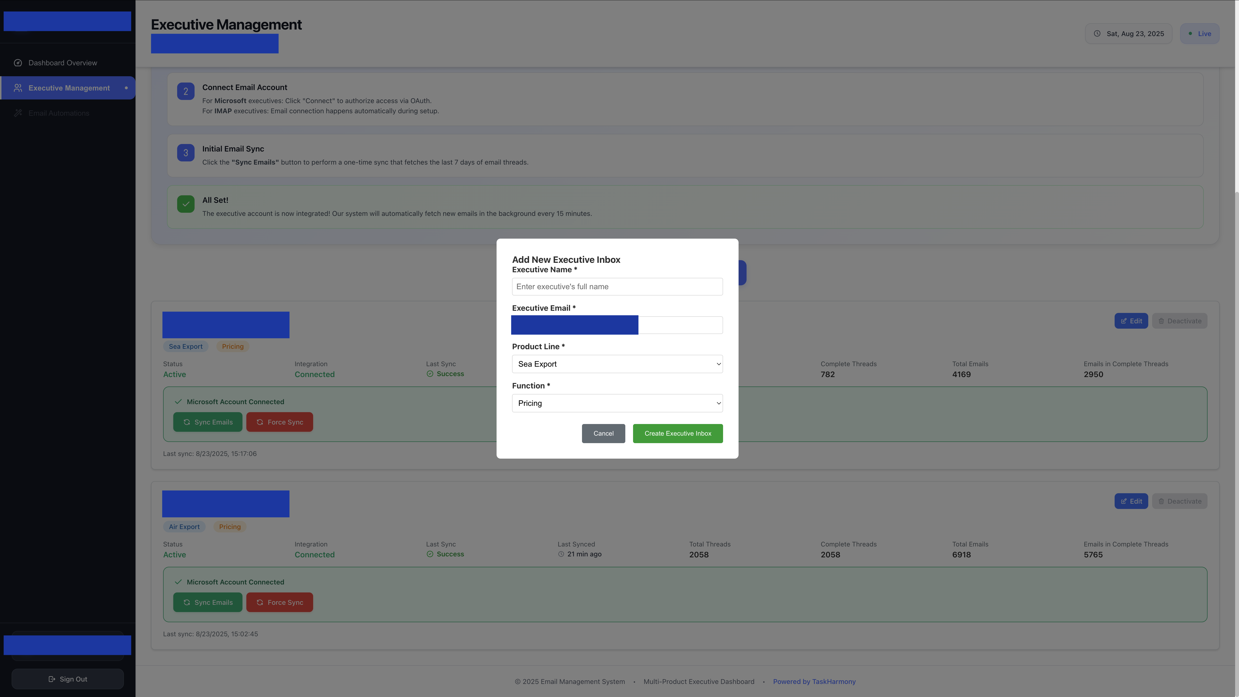Executive Management Dashboard